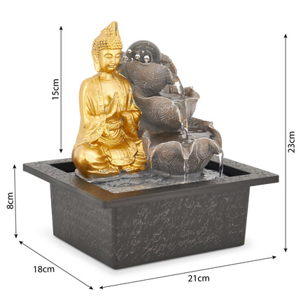 Buddha indoor tabletop water feature measurements 