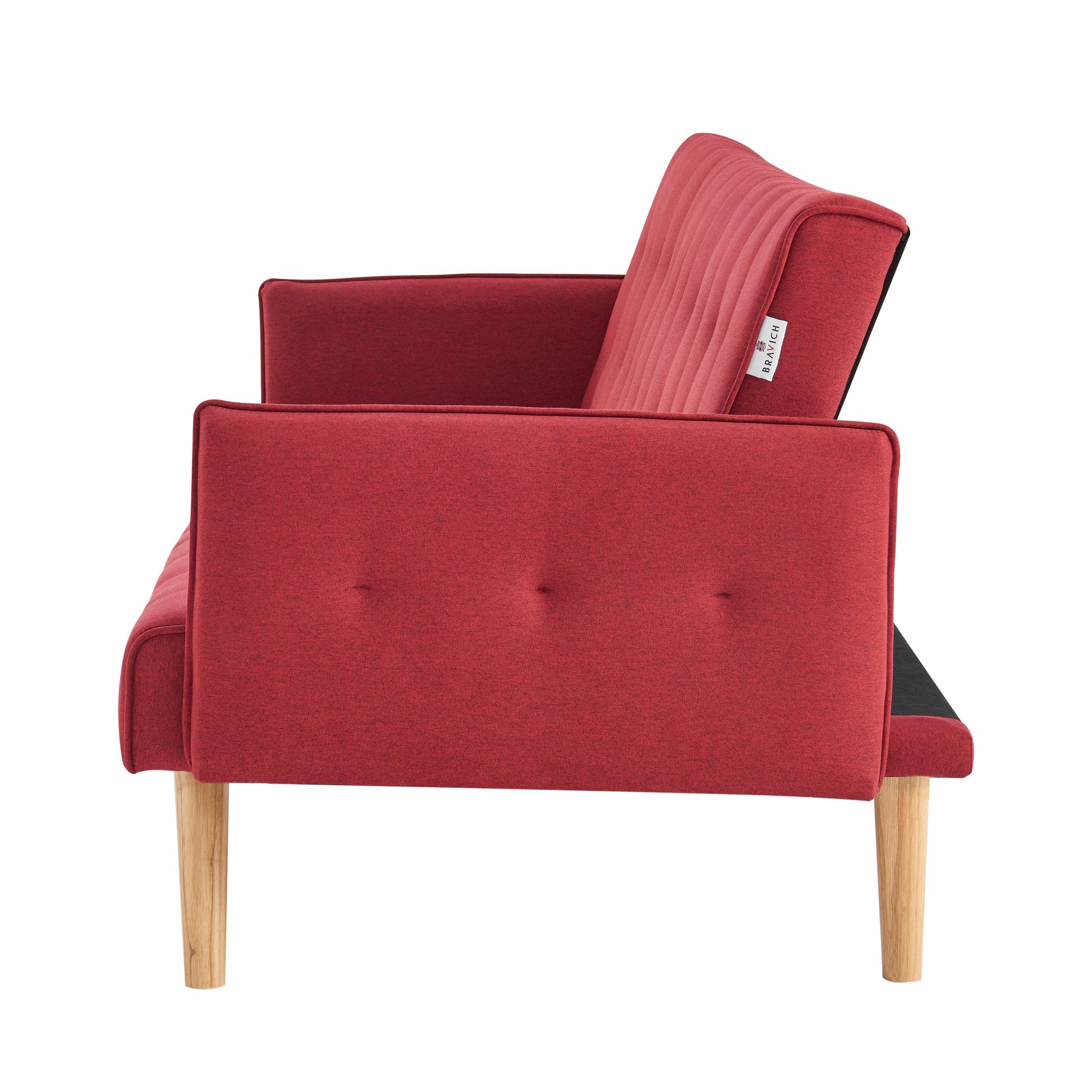 Mario Click Clack 3 Seater Double Sofa Bed - Red Bargainia