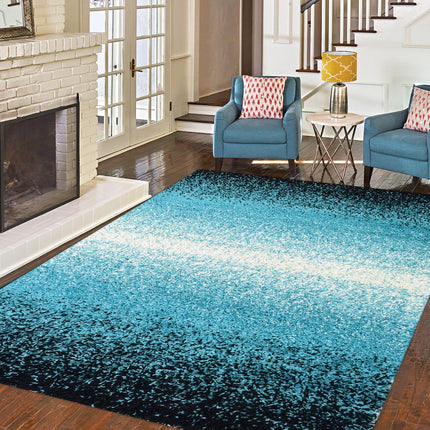 Teal Blend Shaggy Rug - California