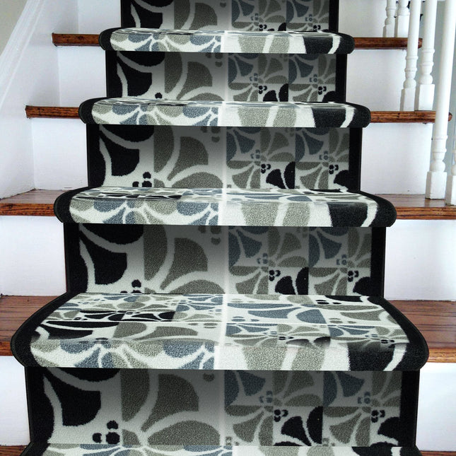 Grey Stair Runner / Kitchen Mat - Daisy (Custom Sizes Available)-Bargainia.com