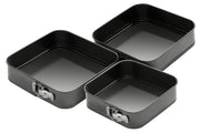 Mari Set Of 3 Spring Form Square Cake Tins