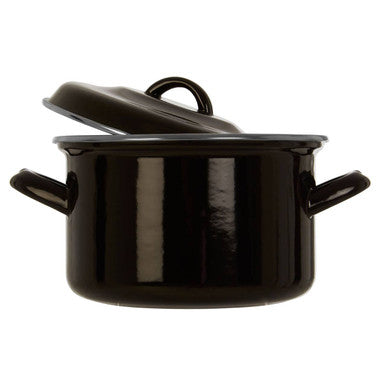 Porter Black Enamel 18cm Casserole Dish