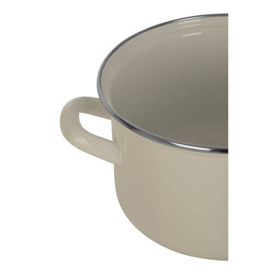 Porter White Enamel 18cm Casserole Dish