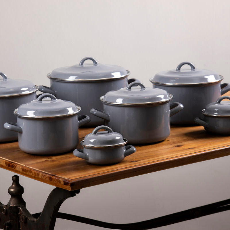 Porter Grey Enamel 22cm Casserole Dish