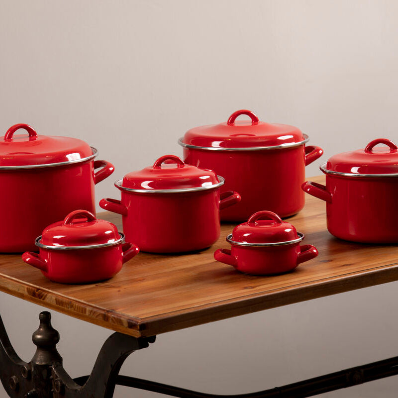 Porter Red Enamel 10cm Mini Casserole Dish