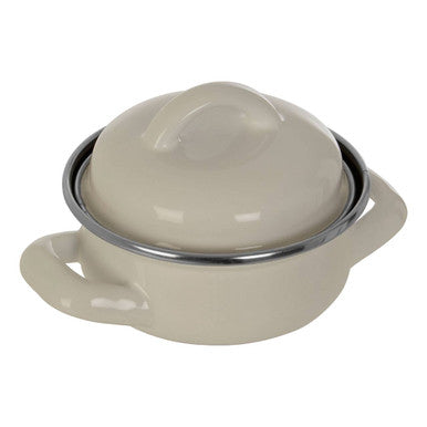 Porter White Enamel 10cm Mini Casserole Dish