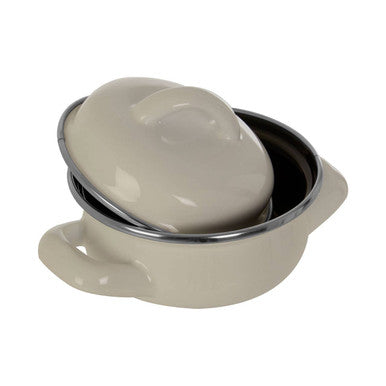 Porter White Enamel 10cm Mini Casserole Dish