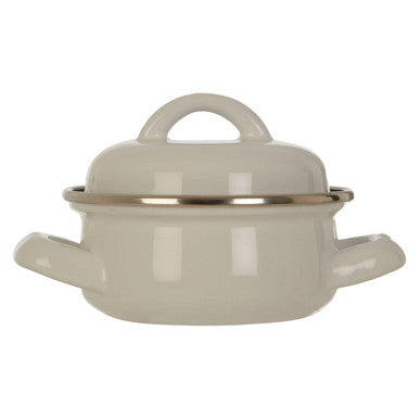 Porter White Enamel 10cm Mini Casserole Dish