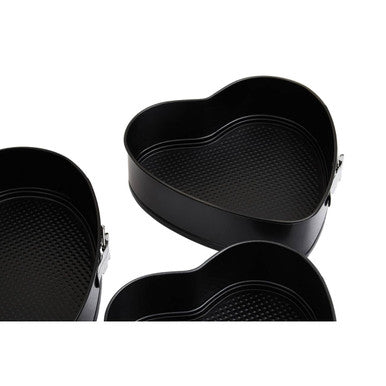 From Scratch Set Of Three Heart Shaped Spring form Cake Tins
