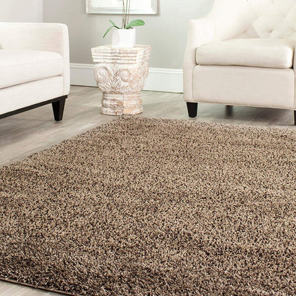 Mocha Thick Shaggy Rug - California