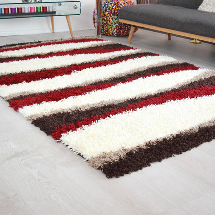 Red Waves Shaggy Rug - California