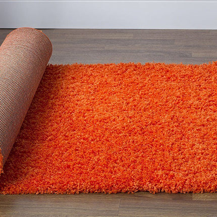 Orange Thick Shaggy Rug - California