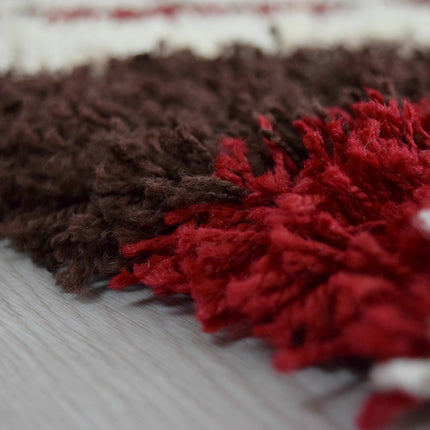 Red Waves Shaggy Rug - California