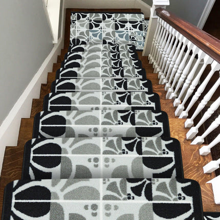 Grey Stair Runner / Kitchen Mat - Daisy (Custom Sizes Available)-Bargainia.com