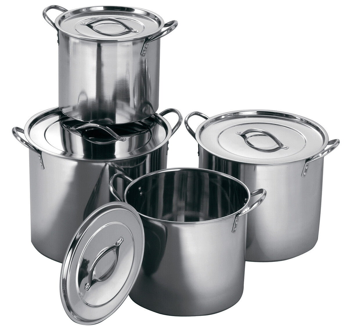 Crosse  Set Of 4 Stock Pots with Lids