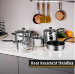 Crosse 6 Piece Stainless Steel Cookware Set