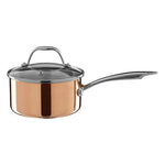 Minerva Copper Finish 16cm Saucepan with Lid