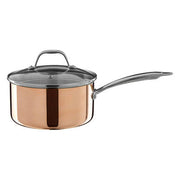 Minerva Copper Finish 20cm Saucepan with Lid