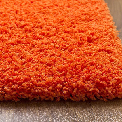 Orange Thick Shaggy Rug - California