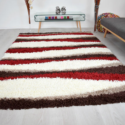 Red Waves Shaggy Rug - California