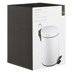 Parker White 3 Litre Pedal Bin