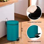 Parker 3 Litre Turquoise Pedal Bin