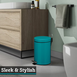 Parker 3 Litre Turquoise Pedal Bin