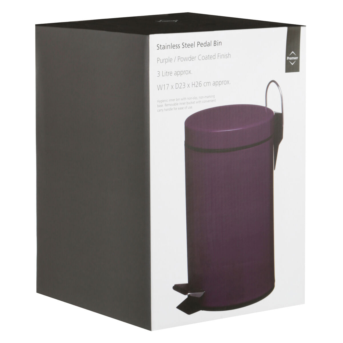 Parker Purple 3 Litre Pedal Bin