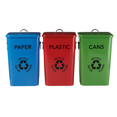 Rex Set Of 3 Recycle Logo Bins