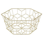 Vertex Contour Matte Gold Fruit Basket