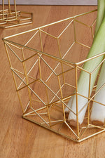 Vertex Contour Matte Gold Storage Basket