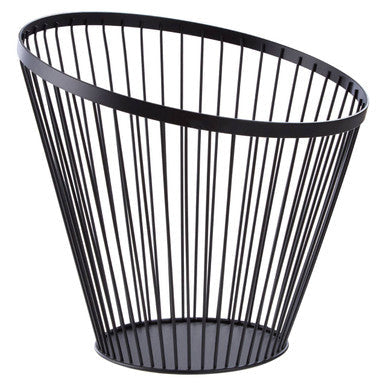 Emery Matt Black Wire Tall Basket