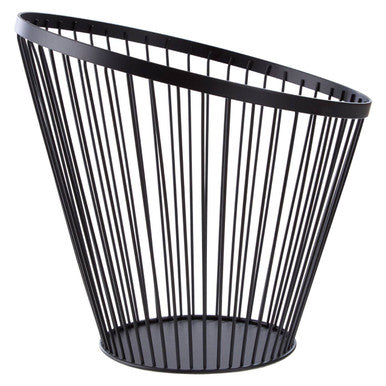 Emery Matt Black Wire Tall Basket