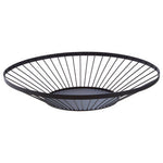Emery Matt Black Fruit Basket with Flat Base
