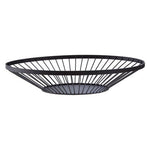 Emery Matt Black Fruit Basket with Flat Base