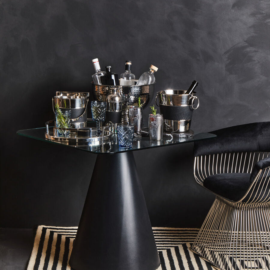 Mixology Silver Finish Ice Bucket With Tongs