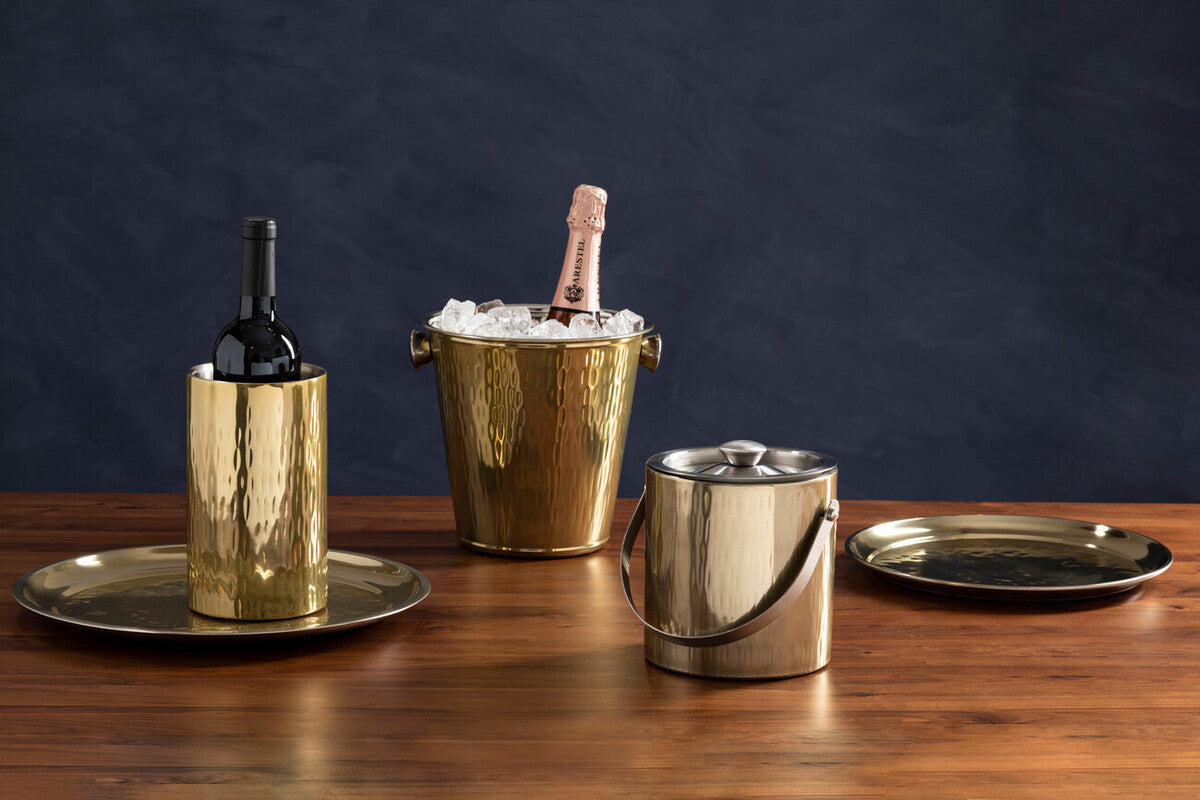 Mixology Hammered Brass Wine Cooler