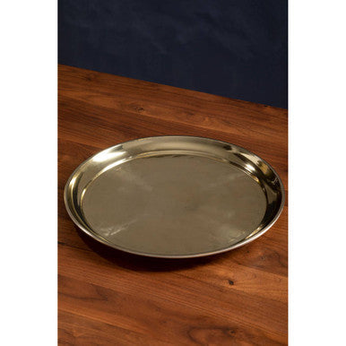 Miressa Brass Finish Large Serving Plate