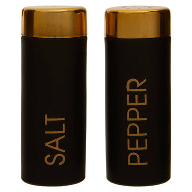 Liberty Black Enamel/Gold Salt and Pepper Set
