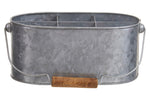 Drummond 6 Compartment Oval Galvanised Steel Caddy