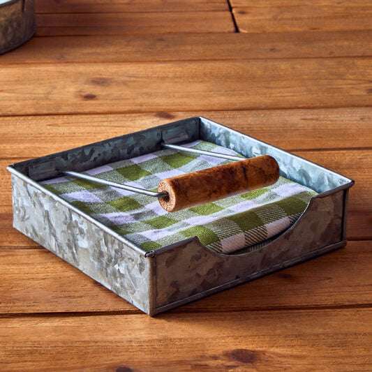 Drummond Galvanised Steel Napkin Holder