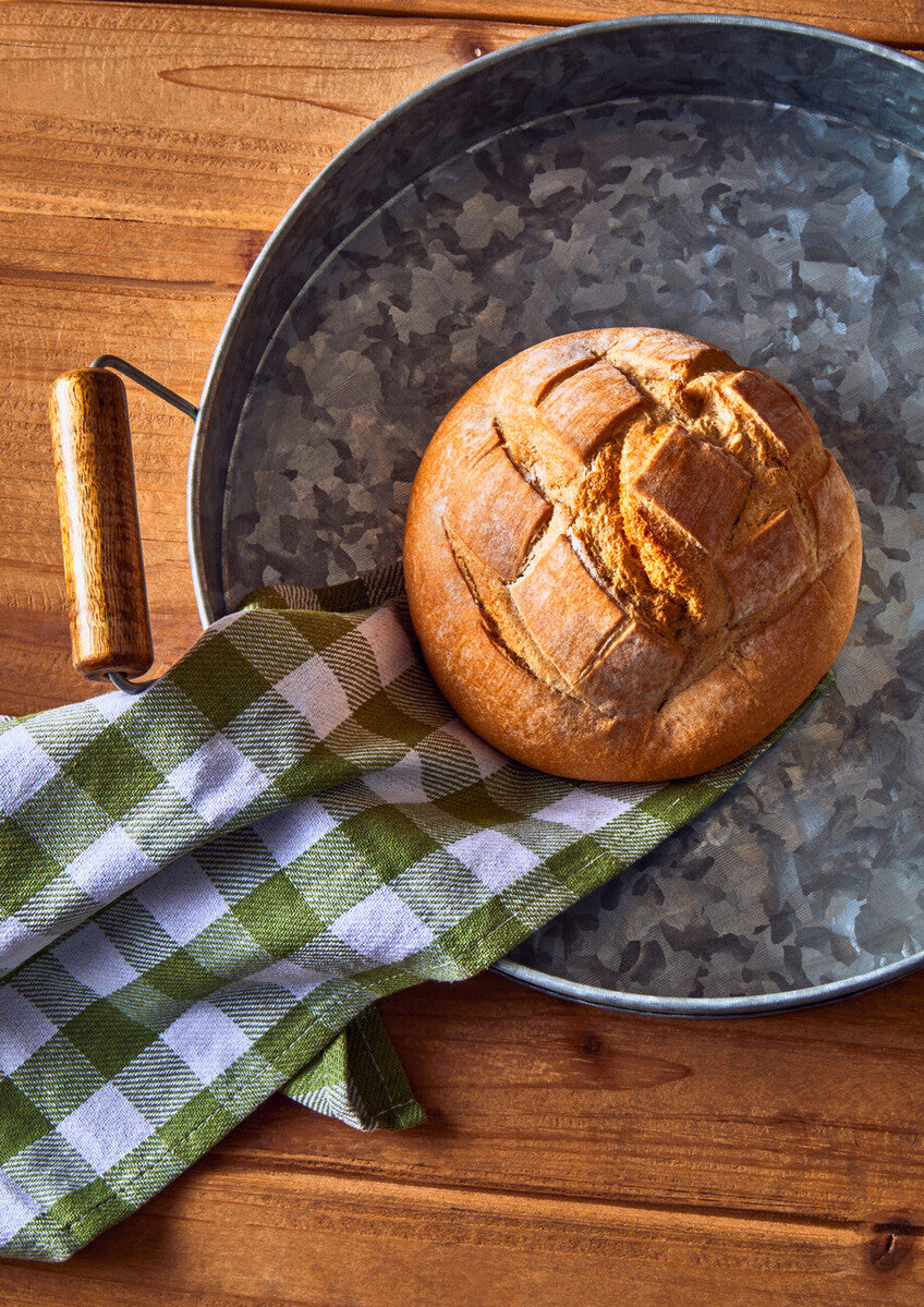 Drummond Set Of Three Round Galvanised Steel Trays