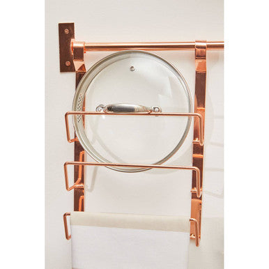 Sorello Rose Gold Hanging Pan Lid Rack