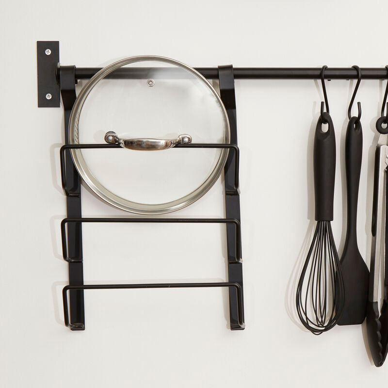 Sorello Matt Black Hanging Pan Lid Rack