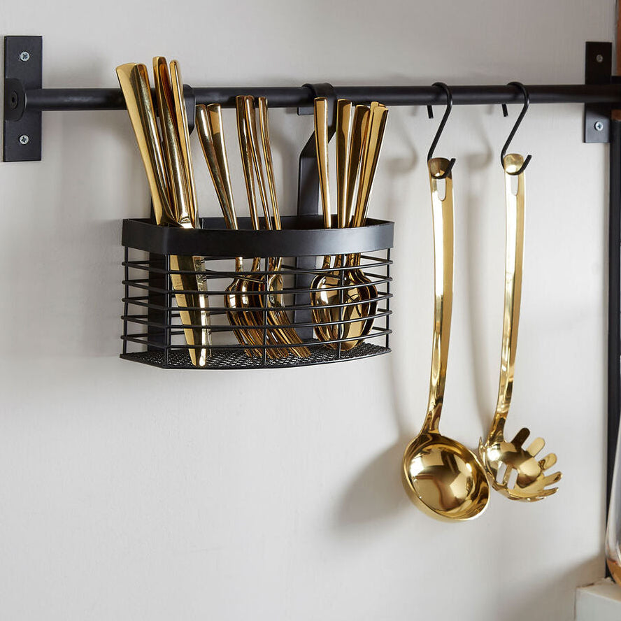 Sorello Matte Black Hanging Storage Basket