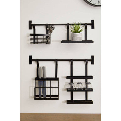 Sorello Matte Black Hanging Storage Basket