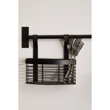 Sorello Matte Black Hanging Storage Basket
