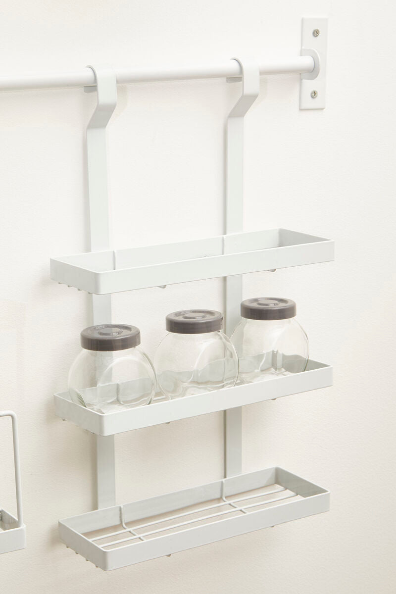 Sorello White Iron Three Level Hanging Rack