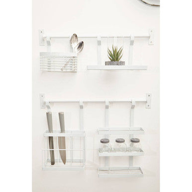 Sorello White Iron Three Level Hanging Rack