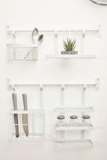 Sorello White Iron Single Shelf Storage Rack